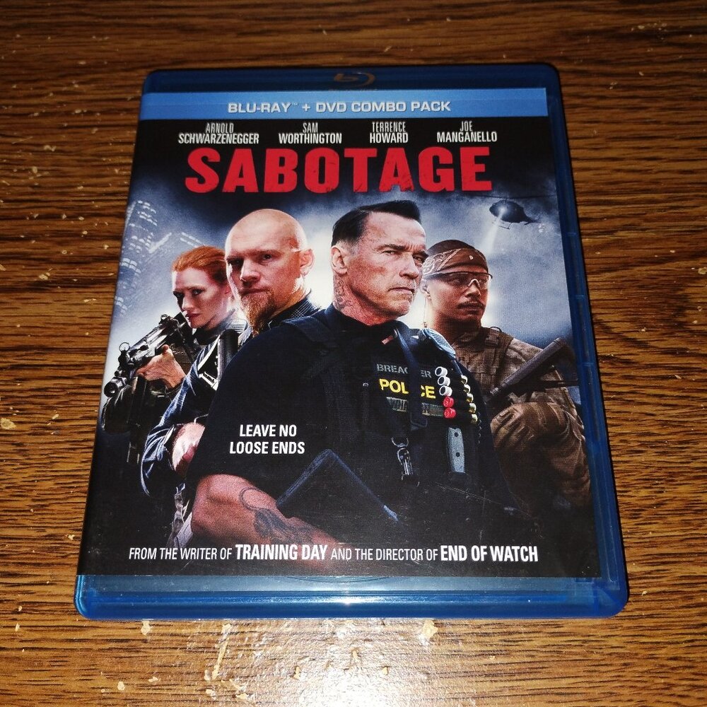 Sabotage (Blu-ray / DVD, 2014) Arnold Schwarzenegger Sam Worthington